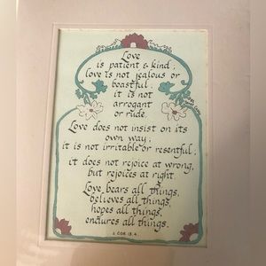 Janet W Casey calligraphy print